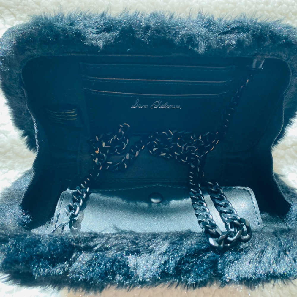 **SOLD** Sam Edelman Faux Fur Black Shoulder Bag